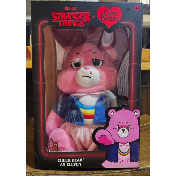 Care Bears Other - Care Bears × Stranger Things Cheer Bear as Eleven 12″ Plush Limited Edition New